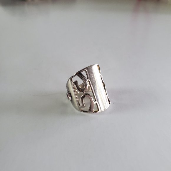 Sterling Silver 925 Elle Jewelry Ring Wide Band with Signature Ruby - Picture 13 of 16